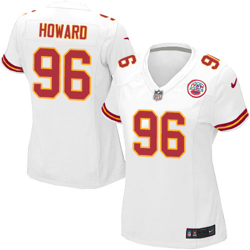 Women's Elite Jaye Howard Nike Jersey White Road - #96 NFL Kansas City Chiefs